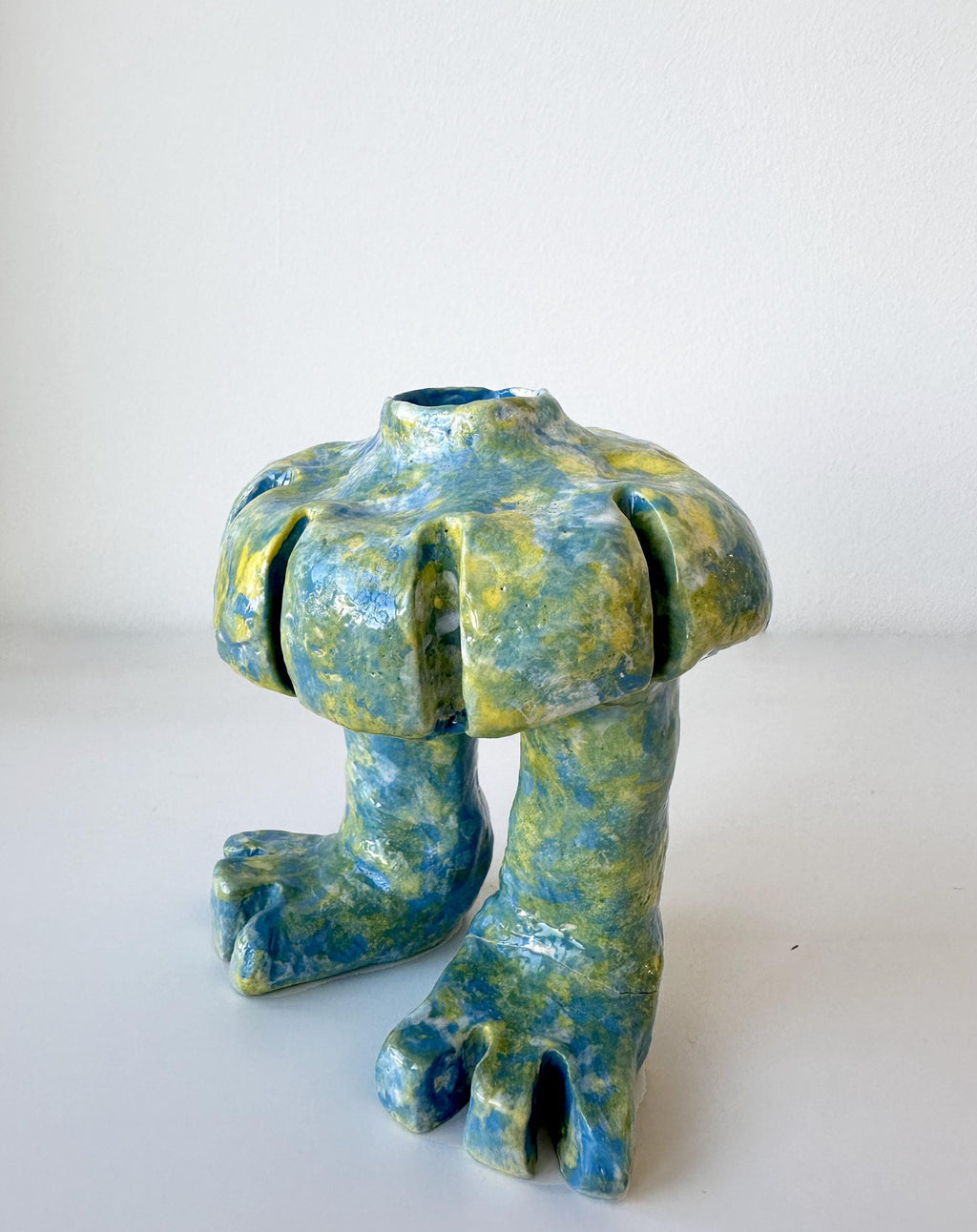 mushy clay monster sculpture.