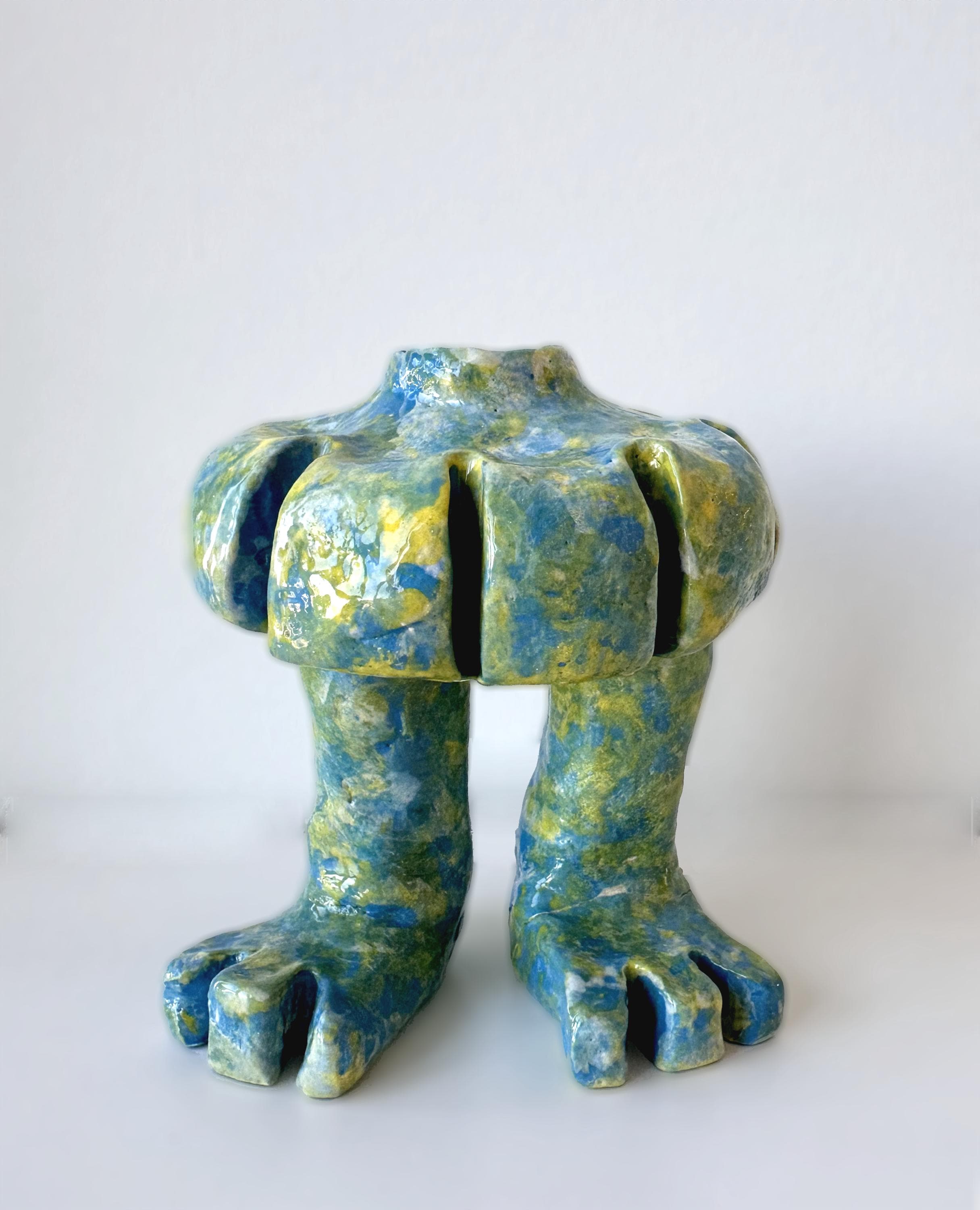 mushy clay monster sculpture.