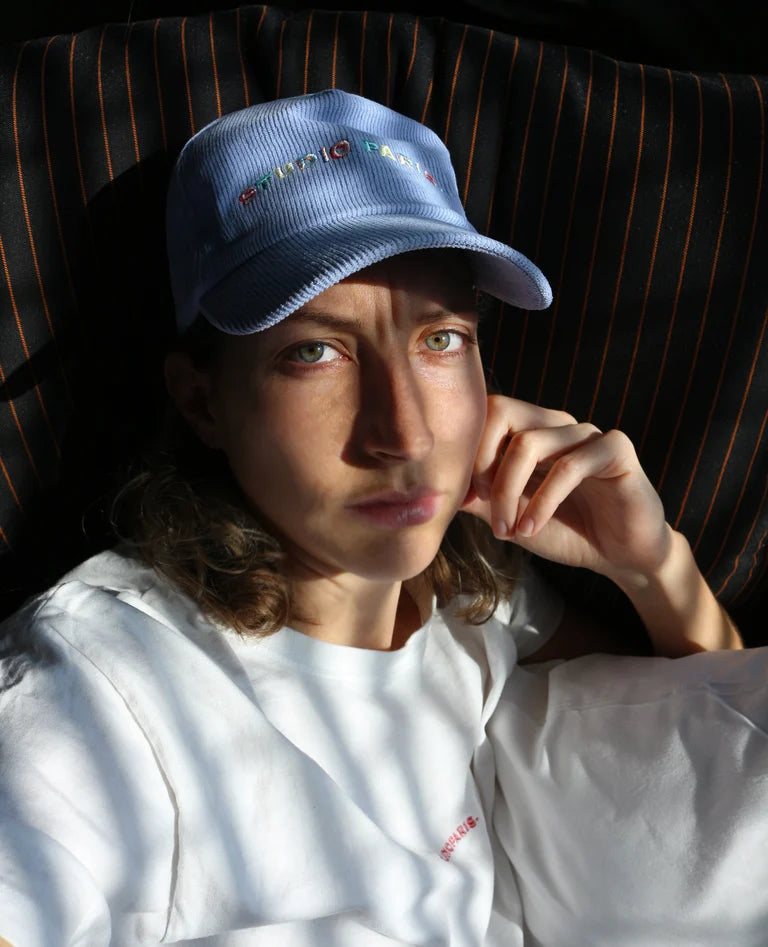 studio paris. corduroy cap, lilac.