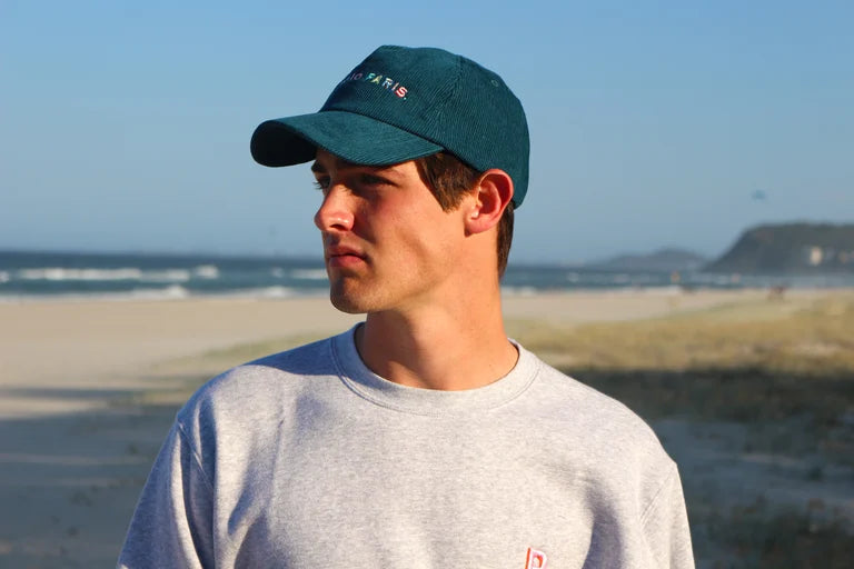 studio paris. corduroy cap, ocean teal.