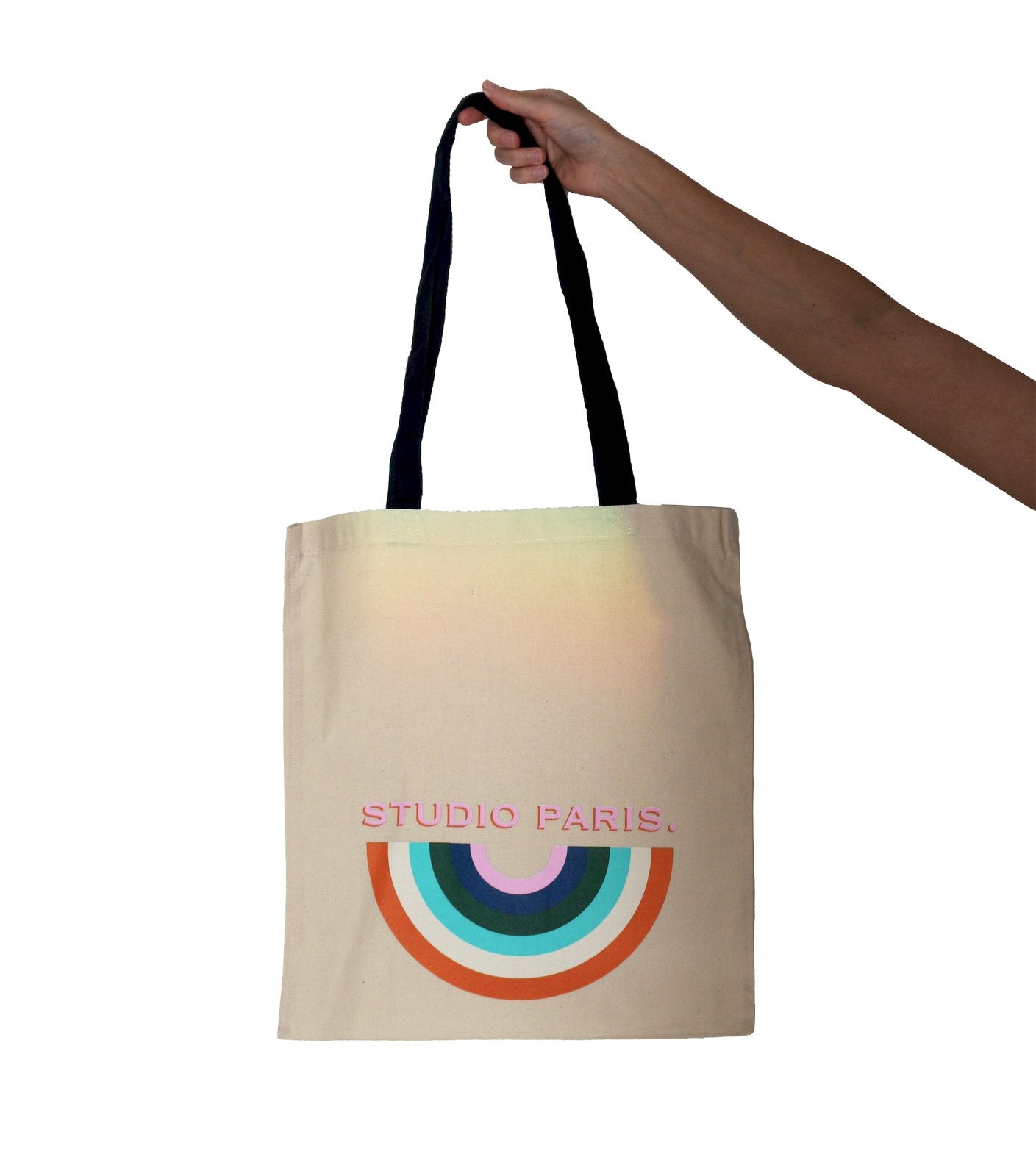 studio paris. rainbow tote bag.