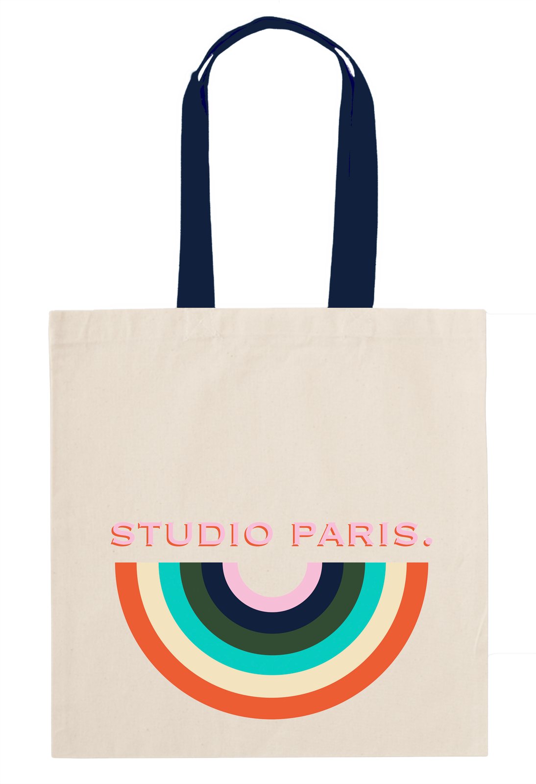 studio paris. rainbow tote bag.